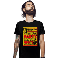 Load image into Gallery viewer, Secret_Shirts Fitted Shirts, Mens / Small / Black Delta House Flyer