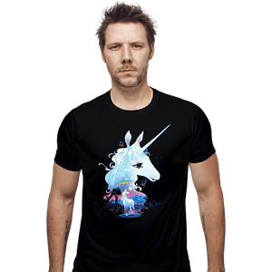 Daily_Deal_Shirts Fitted Shirts, Mens / Small / Black The Last Unicorn