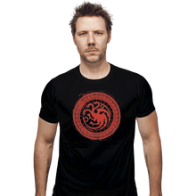 Load image into Gallery viewer, Shirts Fitted Shirts, Mens / Small / Black Seal Of Dragons