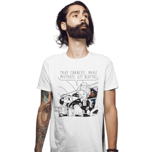 Load image into Gallery viewer, Shirts Fitted Shirts, Mens / Small / White Make Mistakes Get Blotto