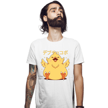 Load image into Gallery viewer, Shirts Fitted Shirts, Mens / Small / White Fat Chocobo