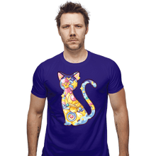 Load image into Gallery viewer, Shirts Fitted Shirts, Mens / Small / Violet Magical Silhouettes - Luna