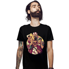Load image into Gallery viewer, Daily_Deal_Shirts Fitted Shirts, Mens / Small / Black The Mushroom Gang