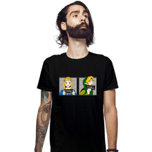 Load image into Gallery viewer, Secret_Shirts Fitted Shirts, Mens / Small / Black Arrested In Hyrule!