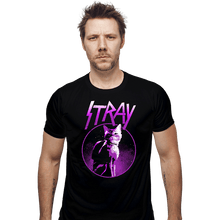 Load image into Gallery viewer, Daily_Deal_Shirts Fitted Shirts, Mens / Small / Black Neon Cat