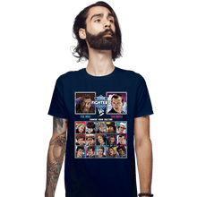 Load image into Gallery viewer, Daily_Deal_Shirts Fitted Shirts, Mens / Small / Navy Time Fighters War vs 9th
