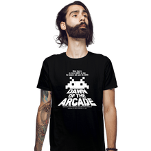 Load image into Gallery viewer, Daily_Deal_Shirts Fitted Shirts, Mens / Small / Black Dawn Of The Arcade