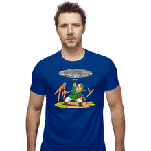Load image into Gallery viewer, Daily_Deal_Shirts Fitted Shirts, Mens / Small / Royal Blue Destructo Sword