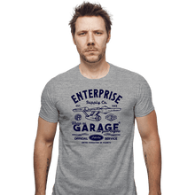 Load image into Gallery viewer, Daily_Deal_Shirts Fitted Shirts, Mens / Small / Sports Grey Enterprise Garage