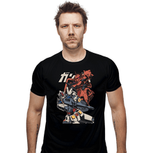Load image into Gallery viewer, Shirts Fitted Shirts, Mens / Small / Black Zaku VS RX 78-2
