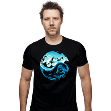 Load image into Gallery viewer, Daily_Deal_Shirts Fitted Shirts, Mens / Small / Black Yin Yang Of Water