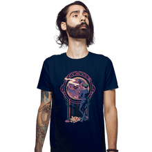 Load image into Gallery viewer, Daily_Deal_Shirts Fitted Shirts, Mens / Small / Navy Space Cowboy Contemplation