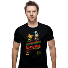 Load image into Gallery viewer, Secret_Shirts Fitted Shirts, Mens / Small / Black Super Norse Bros