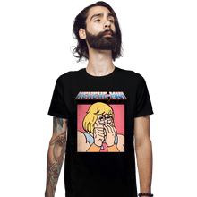 Load image into Gallery viewer, Daily_Deal_Shirts Fitted Shirts, Mens / Small / Black HEHEHE Man