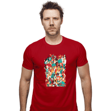 Load image into Gallery viewer, Shirts Fitted Shirts, Mens / Small / Red Mouse House Heroes '19