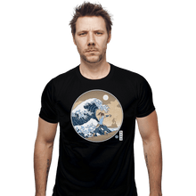 Load image into Gallery viewer, Shirts Fitted Shirts, Mens / Small / Black The Great Wave Of Republic City