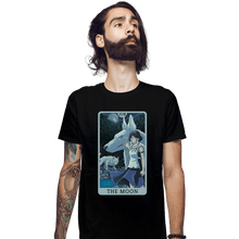 Load image into Gallery viewer, Daily_Deal_Shirts Fitted Shirts, Mens / Small / Black Tarot Ghibli The Moon