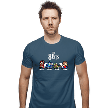 Load image into Gallery viewer, Daily_Deal_Shirts Fitted Shirts, Mens / Small / Indigo Blue The 8 Bits