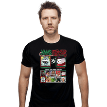 Load image into Gallery viewer, Daily_Deal_Shirts Fitted Shirts, Mens / Small / Black Xmas Fighter