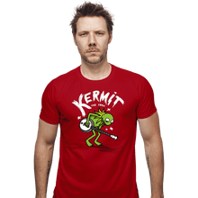 Load image into Gallery viewer, Shirts Fitted Shirts, Mens / Small / Red Banjoist Frog