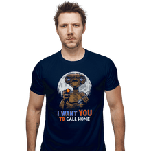 Load image into Gallery viewer, Daily_Deal_Shirts Fitted Shirts, Mens / Small / Navy Uncle E.T.