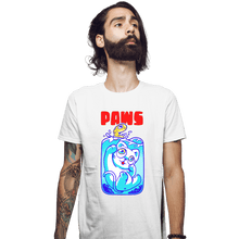 Load image into Gallery viewer, Shirts Fitted Shirts, Mens / Small / White Paws