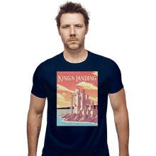 Load image into Gallery viewer, Shirts Fitted Shirts, Mens / Small / Navy Visit King's Landing