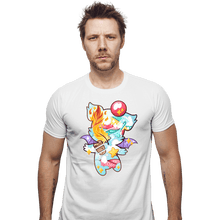 Load image into Gallery viewer, Shirts Fitted Shirts, Mens / Small / White Magical Silhouettes - Moogle