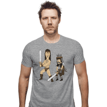 Load image into Gallery viewer, Shirts Fitted Shirts, Mens / Small / Sports Grey The Barbarian And The Thief
