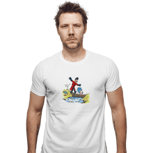 Load image into Gallery viewer, Shirts Fitted Shirts, Mens / Small / White Eggman And Sonic
