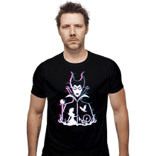Load image into Gallery viewer, Daily_Deal_Shirts Fitted Shirts, Mens / Small / Black Glitched Maleficent