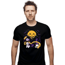 Load image into Gallery viewer, Daily_Deal_Shirts Fitted Shirts, Mens / Small / Black Magical Halloween Moon