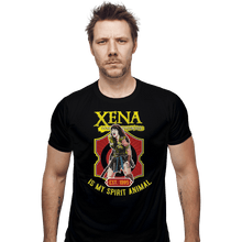 Load image into Gallery viewer, Shirts Fitted Shirts, Mens / Small / Black Xena Warrior Spirit Animal