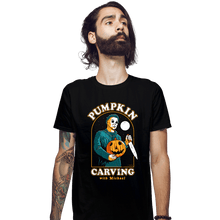 Load image into Gallery viewer, Secret_Shirts Fitted Shirts, Mens / Small / Black Halloween Carving