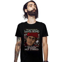 Load image into Gallery viewer, Shirts Fitted Shirts, Mens / Small / Black Santa Bond