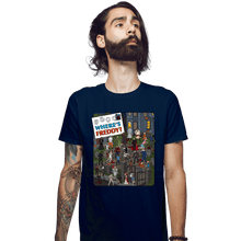 Load image into Gallery viewer, Daily_Deal_Shirts Fitted Shirts, Mens / Small / Navy Where's Freddy
