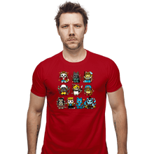 Load image into Gallery viewer, Daily_Deal_Shirts Fitted Shirts, Mens / Small / Red Pirate Kittens