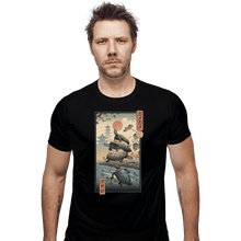 Load image into Gallery viewer, Shirts Fitted Shirts, Mens / Small / Black Kame Kame Ukiyo-e