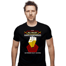 Load image into Gallery viewer, Daily_Deal_Shirts Fitted Shirts, Mens / Small / Black All Valley Karate