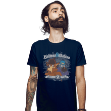 Load image into Gallery viewer, Shirts Fitted Shirts, Mens / Small / Navy Holmes and Watson