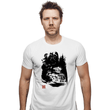 Load image into Gallery viewer, Daily_Deal_Shirts Fitted Shirts, Mens / Small / White Dark Lord In The Snow Planet Sumi-e