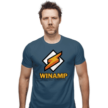 Load image into Gallery viewer, Secret_Shirts Fitted Shirts, Mens / Small / Indigo Blue Winamp XP