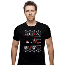 Load image into Gallery viewer, Shirts Fitted Shirts, Mens / Small / Black Santa Of The Yolk Folk