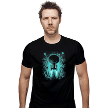 Load image into Gallery viewer, Shirts Fitted Shirts, Mens / Small / Black Voyages In Space