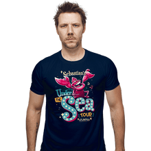 Load image into Gallery viewer, Daily_Deal_Shirts Fitted Shirts, Mens / Small / Navy Under The Sea Tour
