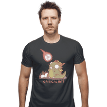 Load image into Gallery viewer, Shirts Fitted Shirts, Mens / Small / Charcoal Critical Hit