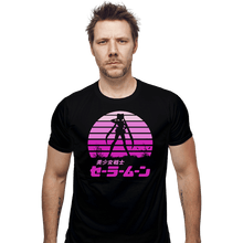 Load image into Gallery viewer, Shirts Fitted Shirts, Mens / Small / Black Sailor Moon Sun Set
