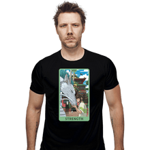 Load image into Gallery viewer, Daily_Deal_Shirts Fitted Shirts, Mens / Small / Black Tarot Ghibli Strength