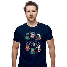 Load image into Gallery viewer, Secret_Shirts Fitted Shirts, Mens / Small / Navy Dungeon Cats 2nd Edition