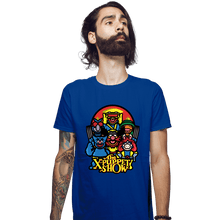 Load image into Gallery viewer, Daily_Deal_Shirts Fitted Shirts, Mens / Small / Royal Blue The X-Puppet Show